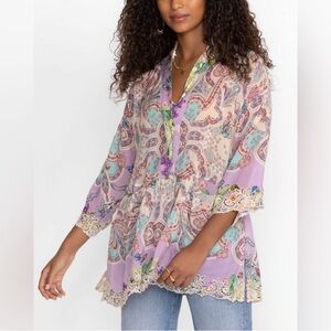 Johnny Was Tia Kimono Botanical Lace
Babydoll Top XL